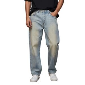 Gap 90s Loose Fit Button Fly Jeans Light Wash 34x32 Vintage Style